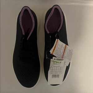 CROCS Women's Black and Purple Sneakers